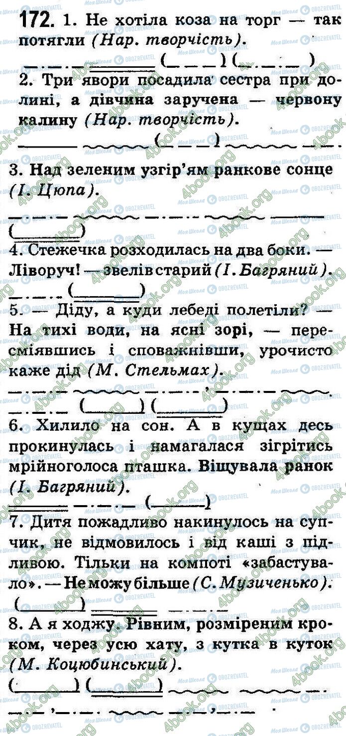 ГДЗ Українська мова 8 клас сторінка 172